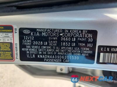 Zdjęcie 12 z 12 samochodu: 2013 KIA RIO EX VIN:KNADN4A39D6201530 - miniatura