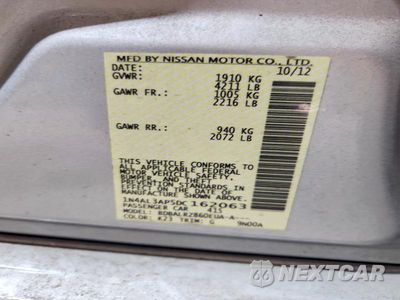 Zdjęcie 12 z 12 samochodu: 2013 NISSAN ALTIMA 2.5 VIN:1N4AL3AP5DC162063 - miniatura