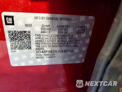 Zdjęcie 12 z 12 samochodu: 2018 BUICK LACROSSE ESSENCE VIN:1G4ZP5SZXJU142714 - miniatura