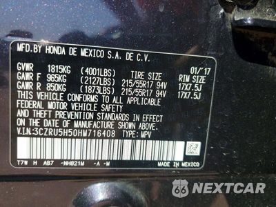 Zdjęcie 13 z 13 samochodu: 2017 HONDA HR-V EX VIN:3CZRU5H50HM716408 - miniatura