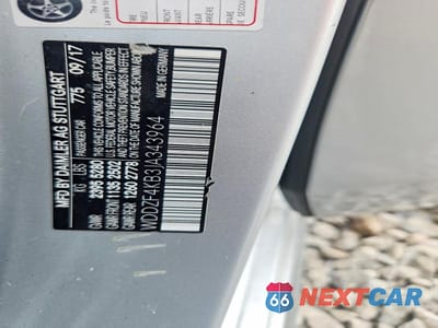 Zdjęcie 12 z 12 samochodu: 2018 MERCEDES-BENZ E 300 4MATIC VIN:WDDZF4KB3JA343964 - miniatura