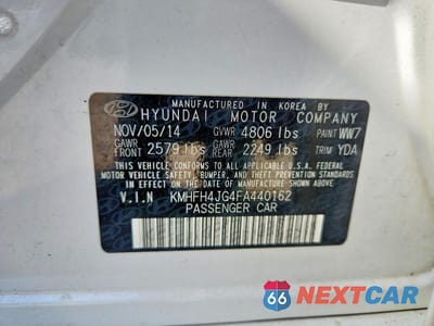 Zdjęcie 12 z 12 samochodu: 2015 HYUNDAI AZERA LIMITED VIN:KMHFH4JG4FA440162 - miniatura