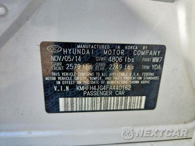 Zdjęcie 12 z 12 samochodu: 2015 HYUNDAI AZERA LIMITED VIN:KMHFH4JG4FA440162 - miniatura