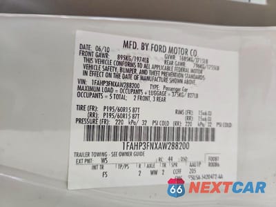 Zdjęcie 12 z 12 samochodu: 2010 FORD FOCUS SE VIN:1FAHP3FNXAW288200 - miniatura
