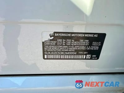 Zdjęcie 10 z 10 samochodu: 2019 BMW X5 XDRIVE50I VIN:5UXJU2C53KLN49994 - miniatura