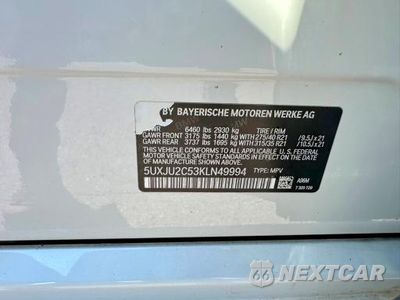 Zdjęcie 10 z 10 samochodu: 2019 BMW X5 XDRIVE50I VIN:5UXJU2C53KLN49994 - miniatura