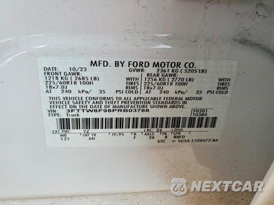 Zdjęcie 13 z 13 samochodu: 2023 FORD MAVERICK XL VIN:3FTTW8F98PRB03788 - miniatura