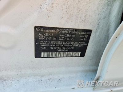Zdjęcie 12 z 12 samochodu: 2016 HYUNDAI ELANTRA SE VIN:5NPDH4AE3GH752736 - miniatura