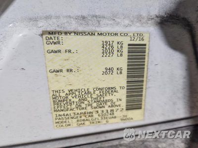 Zdjęcie 13 z 13 samochodu: 2017 NISSAN ALTIMA 2.5 S VIN:1N4AL3AP4HN331872 - miniatura