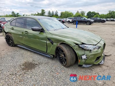 Czwarte zdjęcie samochodu z boku: 2021 BMW M3 VIN:WBS53AY0XMFL04424 - miniatura