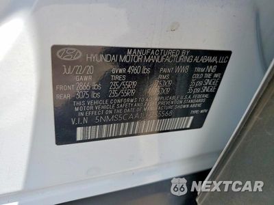 Zdjęcie 12 z 12 samochodu: 2020 HYUNDAI SANTA FE LIMITED 2.0T VIN:5NMS5CAA1LH255568 - miniatura