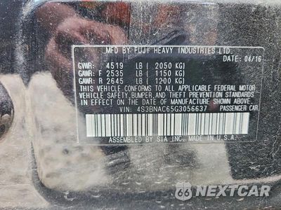 Zdjęcie 13 z 13 samochodu: 2016 SUBARU LEGACY 2.5I PREMIUM VIN:4S3BNAC65G3056637 - miniatura