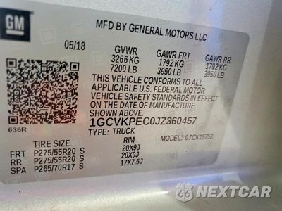 Zdjęcie 13 z 13 samochodu: 2018 CHEVROLET SILVERADO K1500 CUSTOM VIN:1GCVKPEC0JZ360457 - miniatura