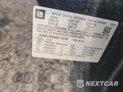Zdjęcie 13 z 13 samochodu: 2017 CHEVROLET EQUINOX LT VIN:2GNFLFEK4H6170743 - miniatura