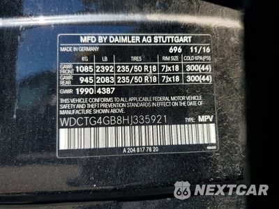 Zdjęcie 13 z 13 samochodu: 2017 MERCEDES-BENZ GLA 250 4MATIC VIN:WDCTG4GB8HJ335921 - miniatura