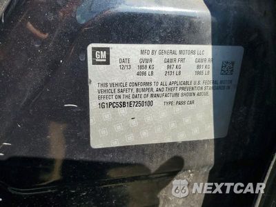 Zdjęcie 13 z 13 samochodu: 2014 CHEVROLET CRUZE LT VIN:1G1PC5SB1E7250100 - miniatura
