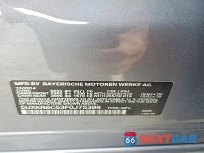 Zdjęcie 13 z 13 samochodu: 2015 BMW X5 XDRIVE50I VIN:5UXKR6C53F0J75388 - miniatura