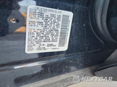 Zdjęcie 12 z 12 samochodu: 2012 NISSAN MURANO S VIN:JN8AZ1MW2CW206666 - miniatura