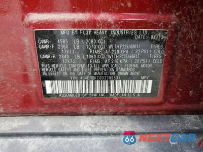Zdjęcie 12 z 12 samochodu: 2013 SUBARU OUTBACK 2.5I LIMITED VIN:4S4BRBKC6D3309537 - miniatura