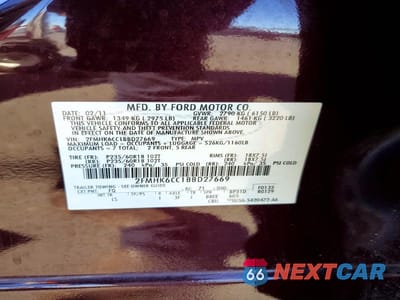Zdjęcie 12 z 12 samochodu: 2011 FORD FLEX SEL VIN:2FMHK6CC1BBD27669 - miniatura