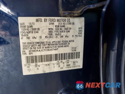 Zdjęcie 13 z 13 samochodu: 2012 FORD EDGE SEL VIN:2FMDK4JC7CBA57497 - miniatura