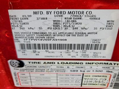 Zdjęcie 12 z 12 samochodu: 2009 FORD F150 SUPERCREW VIN:1FTPW14V69FA91908 - miniatura