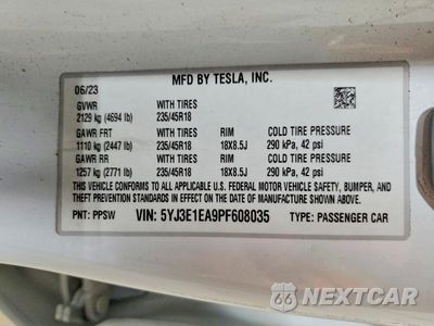 Zdjęcie 13 z 13 samochodu: 2023 TESLA MODEL 3 VIN:5YJ3E1EA9PF608035 - miniatura