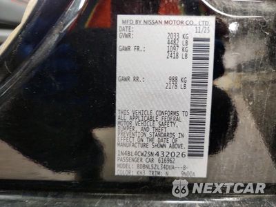 Zdjęcie 13 z 13 samochodu: 2025 NISSAN ALTIMA SR VIN:1N4BL4CW2SN432026 - miniatura