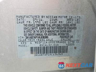 Zdjęcie 13 z 13 samochodu: 2017 NISSAN SENTRA SV VIN:3N1AB7AP1HL636365 - miniatura