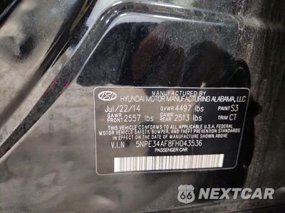 Zdjęcie 13 z 13 samochodu: 2015 HYUNDAI SONATA SPORT VIN:5NPE34AF8FH043536 - miniatura