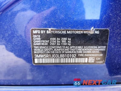 Zdjęcie 13 z 13 samochodu: 2020 BMW 330I VIN:3MW5R1J03L8B10192 - miniatura