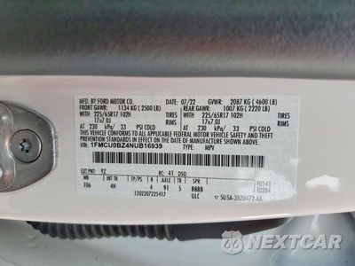 Zdjęcie 13 z 13 samochodu: 2022 FORD ESCAPE SE VIN:1FMCU0BZ4NUB16939 - miniatura