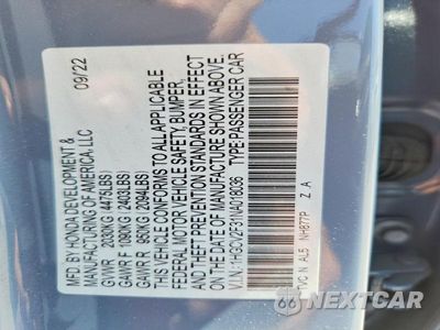 Zdjęcie 13 z 13 samochodu: 2022 HONDA ACCORD SPORT VIN:1HGCV2F31NA018036 - miniatura