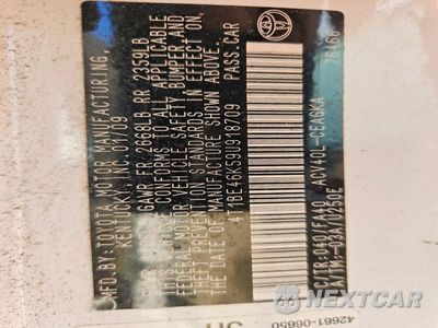 Zdjęcie 13 z 13 samochodu: 2009 TOYOTA CAMRY XLE VIN:4T1BE46K59U918709 - miniatura