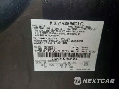 Zdjęcie 14 z 14 samochodu: 2018 FORD FLEX SEL VIN:2FMHK6C87JBA15883 - miniatura