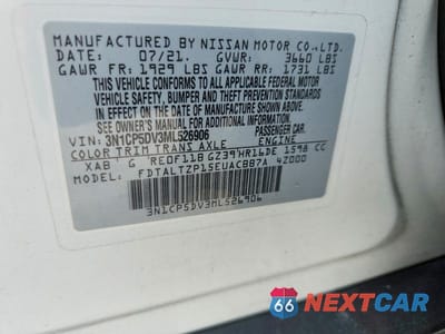 Zdjęcie 12 z 12 samochodu: 2021 NISSAN KICKS SR VIN:3N1CP5DV3ML526906 - miniatura