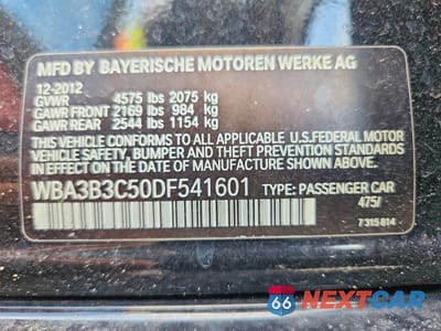 Zdjęcie 12 z 12 samochodu: 2013 BMW 328 XI VIN:WBA3B3C50DF541601 - miniatura