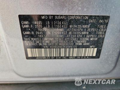 Zdjęcie 12 z 12 samochodu: 2019 SUBARU OUTBACK 2.5I LIMITED VIN:4S4BSANC7K3346135 - miniatura