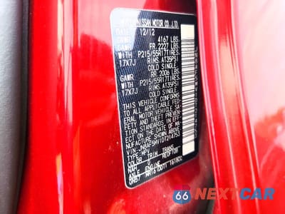 Zdjęcie 12 z 12 samochodu: 2013 NISSAN JUKE S VIN:JN8AF5MV1DT214753 - miniatura