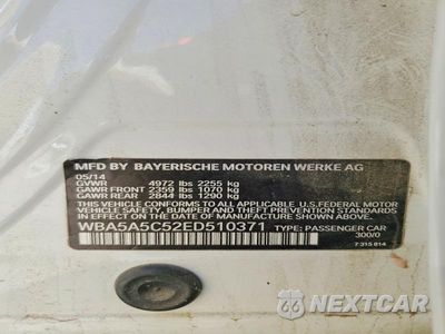 Zdjęcie 12 z 12 samochodu: 2014 BMW 528 I VIN:WBA5A5C52ED510371 - miniatura
