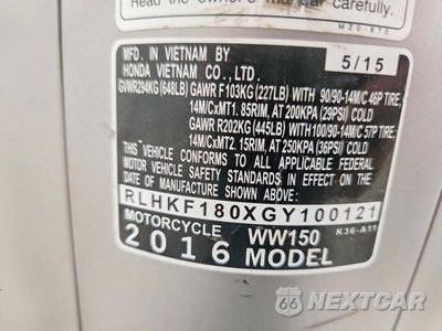 Zdjęcie 10 z 10 samochodu: 2016 HONDA PCX 150 VIN:RLHKF180XGY100121 - miniatura