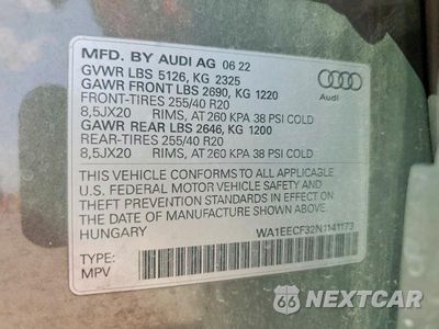Zdjęcie 13 z 13 samochodu: 2022 AUDI Q3 PREMIUM PLUS S LINE 45 VIN:WA1EECF32N1141173 - miniatura