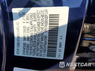 Zdjęcie 12 z 12 samochodu: 2018 HONDA ACCORD TOURING VIN:1HGCV1F94JA107897 - miniatura
