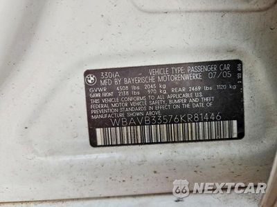 Zdjęcie 13 z 13 samochodu: 2006 BMW 330 I VIN:WBAVB33576KR81446 - miniatura