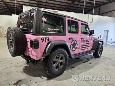 Trzecie zdjęcie samochodu z tyłu: 2019 JEEP WRANGLER UNLIMITED SPORT VIN:1C4HJXDG1KW585767 - miniatura
