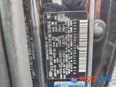 Zdjęcie 13 z 13 samochodu: 2017 KIA SORENTO LX VIN:5XYPGDA37HG214595 - miniatura