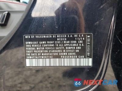 Zdjęcie 12 z 12 samochodu: 2015 VOLKSWAGEN JETTA GLI VIN:3VW4T7AJ7FM267132 - miniatura