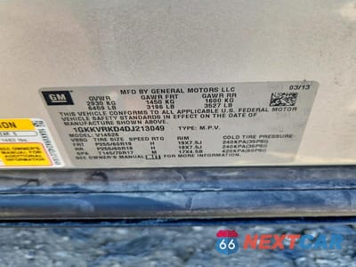 Zdjęcie 13 z 13 samochodu: 2013 GMC ACADIA SLT-1 VIN:1GKKVRKD4DJ213049 - miniatura