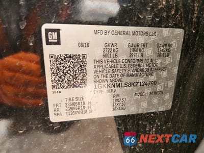 Zdjęcie 13 z 13 samochodu: 2019 GMC ACADIA SLT-1 VIN:1GKKNMLS8KZ134790 - miniatura