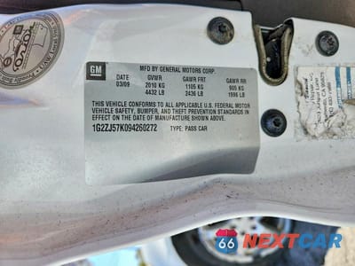 Zdjęcie 12 z 12 samochodu: 2009 PONTIAC G6 VIN:1G2ZJ57K094260272 - miniatura